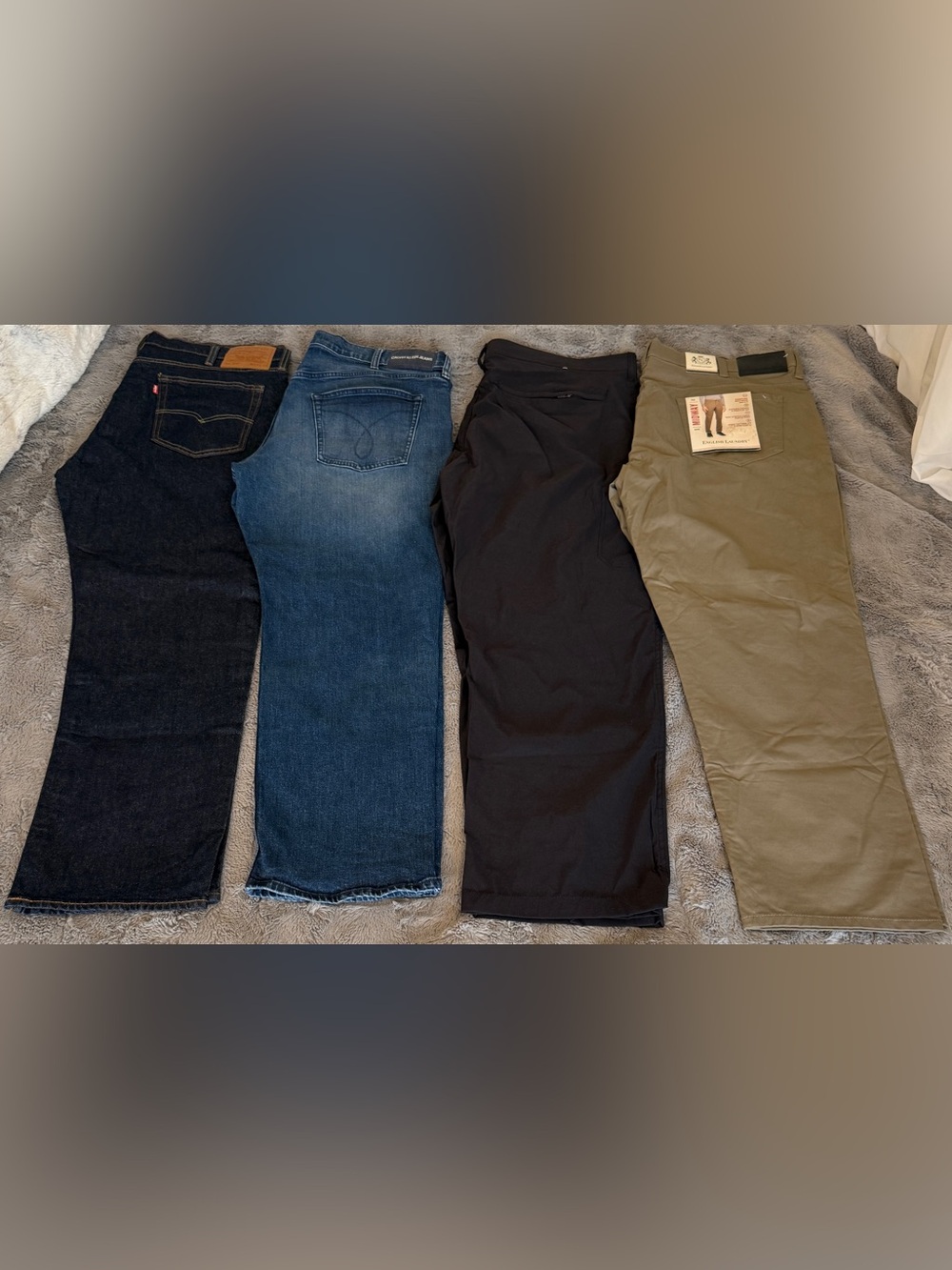 Men's Pants Lot 40x30 Levi's Premium CK Jeans Unionbay English Laundry NWT 4pc